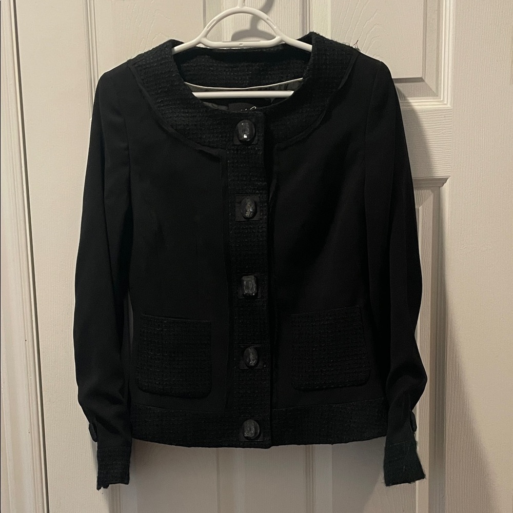 White House Black Market Textured Black Blazer